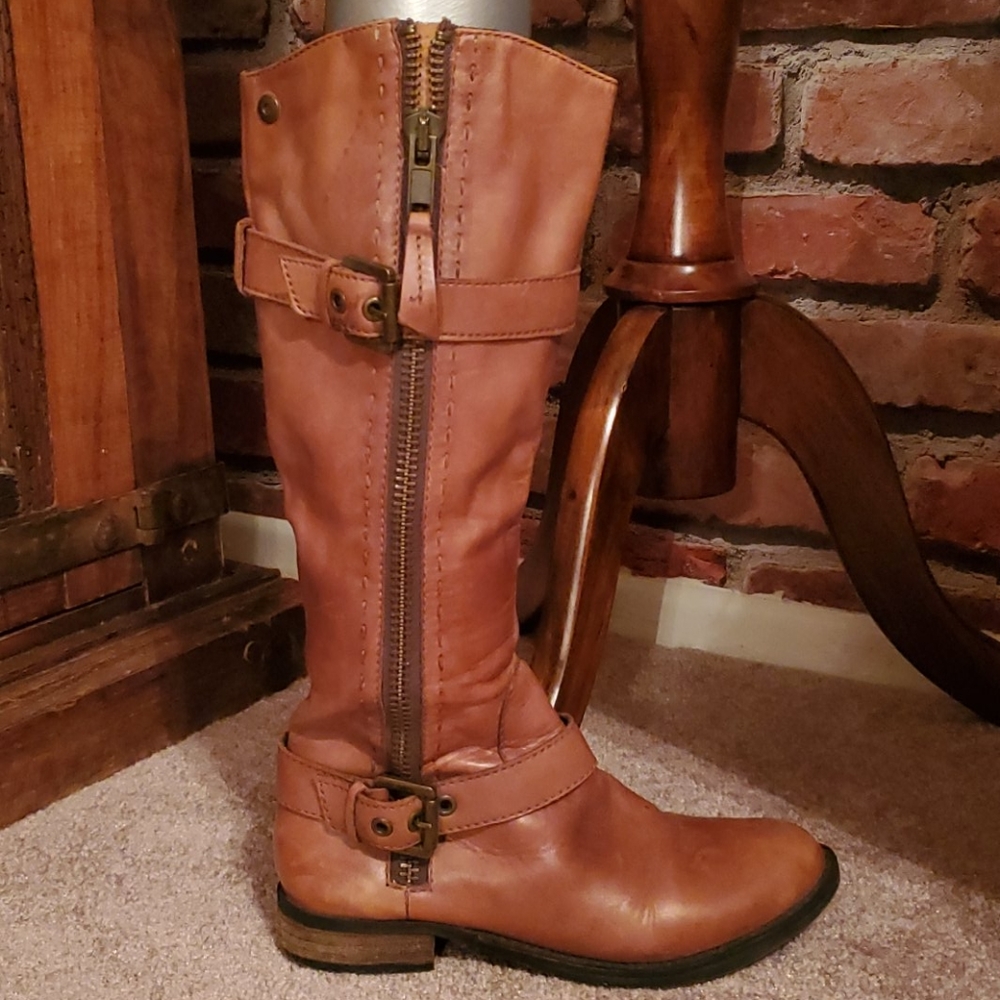Leather boots